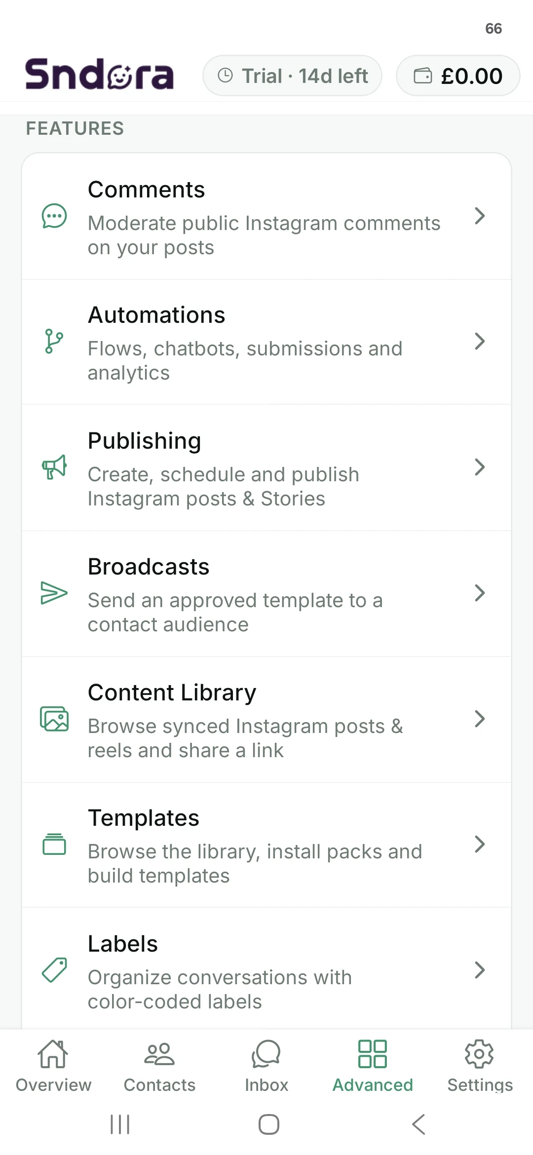Sndora screenshot